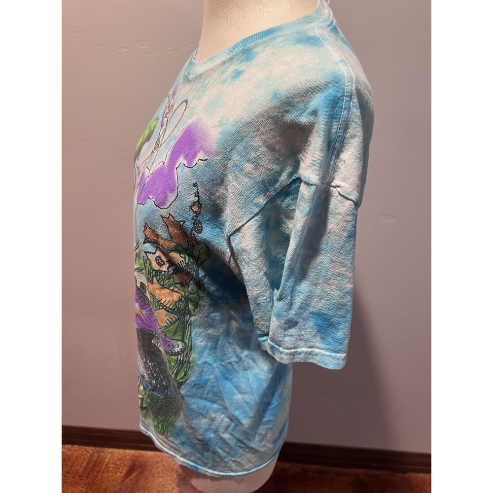 Liquid Blue Alice In Wonderland Tie Dye AOP T Shirt Adult Size M Blue Graphic T - Picture 4 of 6